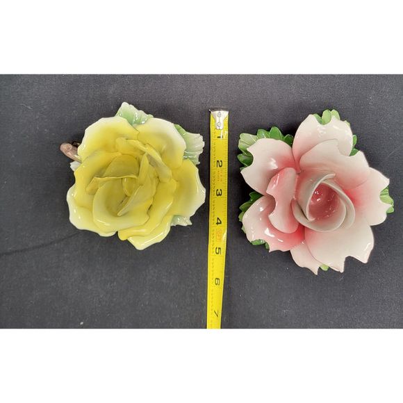 Nuova Capodimonte Rose Candlesticks - Picture 9 of 12